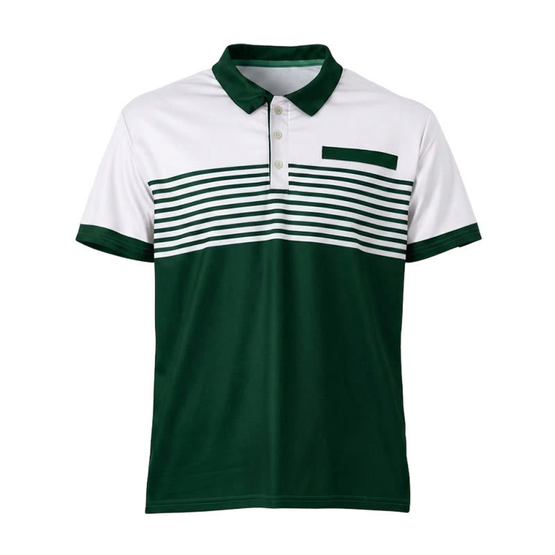 Polo da uomo moderna a righe nere, ideale per l'estate. - image 20