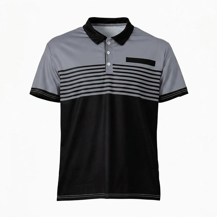 Polo da uomo moderna a righe nere, ideale per l'estate. - image 22