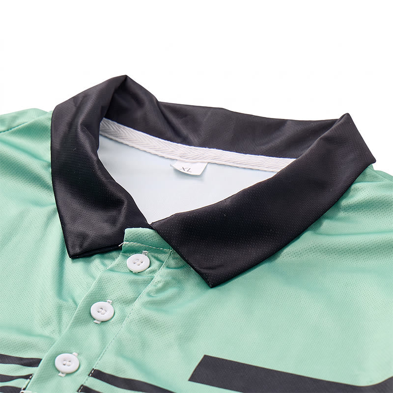 Polo da uomo moderna a righe nere, ideale per l'estate. - image 9