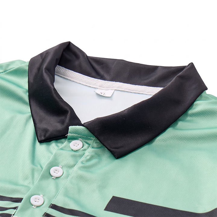 Polo da uomo moderna a righe nere, ideale per l'estate. - image 9