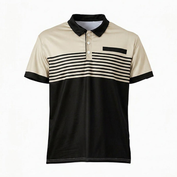 Polo da uomo moderna a righe nere, ideale per l'estate. - image 21