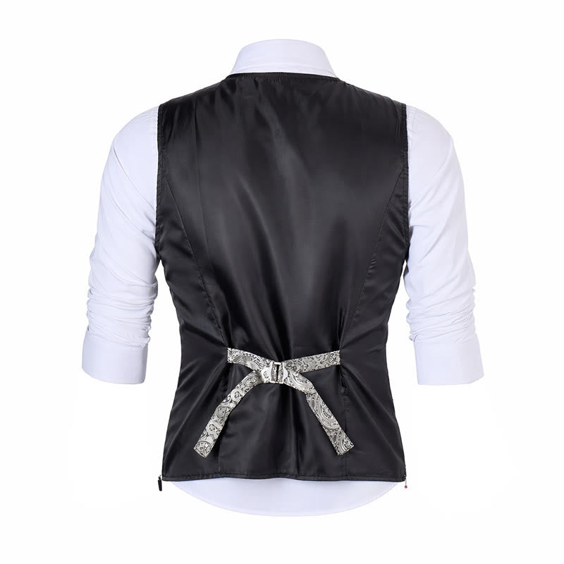 Gilet da uomo vintage gotico con stampa paisley, adatto a tutte le stagioni, per feste ed eventi. - image 13