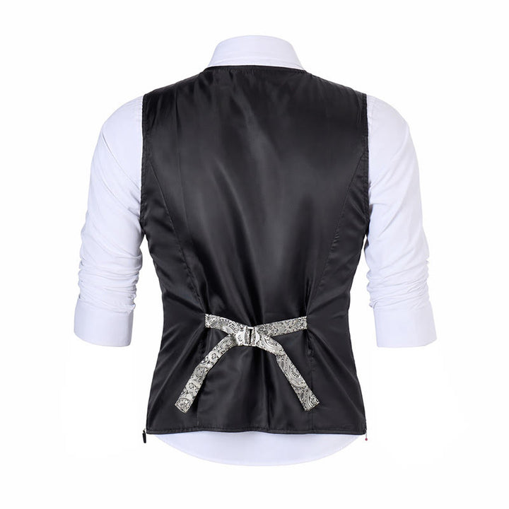 Gilet da uomo vintage gotico con stampa paisley, adatto a tutte le stagioni, per feste ed eventi. - image 13