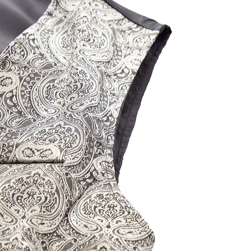 Gilet da uomo vintage gotico con stampa paisley, adatto a tutte le stagioni, per feste ed eventi. - image 8