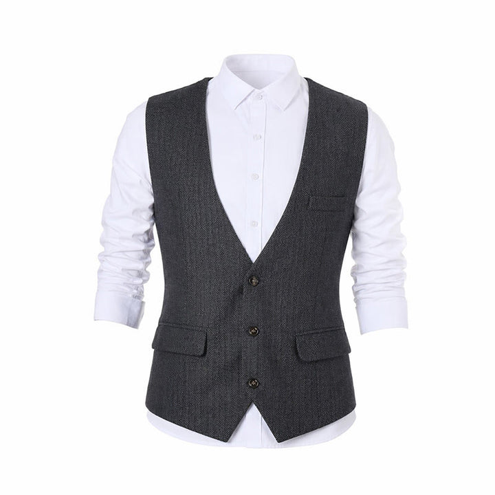 Gilet da uomo a tinta unita, vestibilità slim, adatto a tutte le stagioni. - image 13
