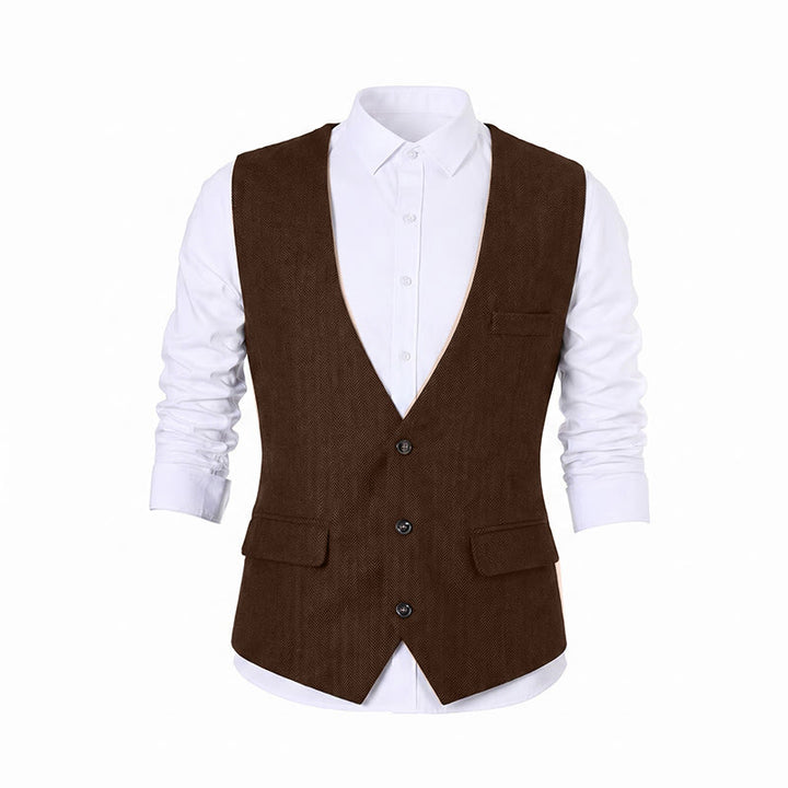 Gilet da uomo a tinta unita, vestibilità slim, adatto a tutte le stagioni. - image 16