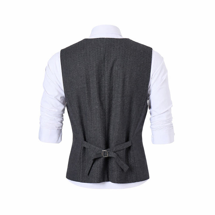 Gilet da uomo a tinta unita, vestibilità slim, adatto a tutte le stagioni. - image 14