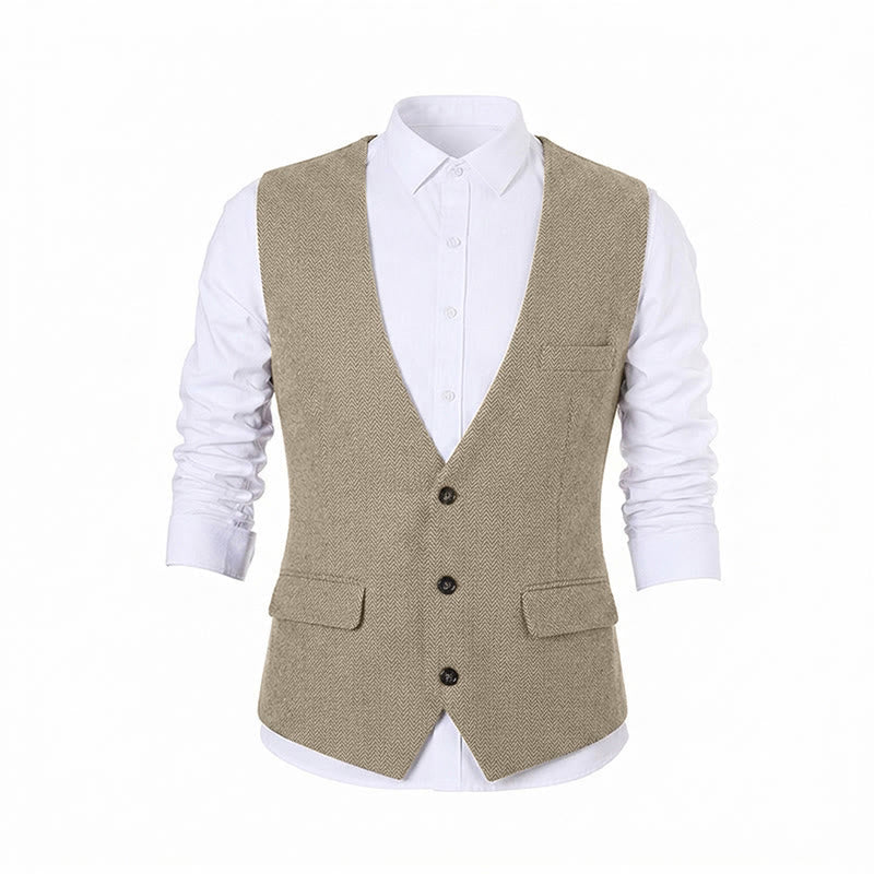 Gilet da uomo a tinta unita, vestibilità slim, adatto a tutte le stagioni. - image 18