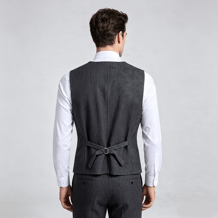 Gilet da uomo a tinta unita, vestibilità slim, adatto a tutte le stagioni. - image 3