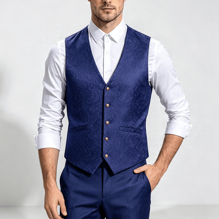 Gilet da uomo in jacquard testurizzato per feste di Halloween. - image 1