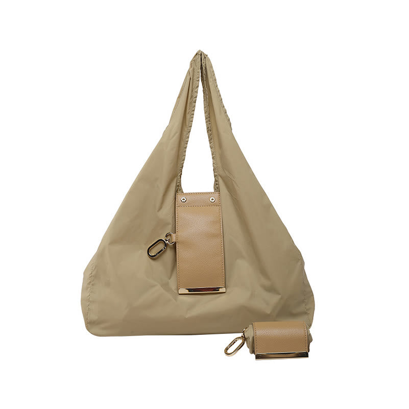 Portachiavi pieghevole in nylon a tracolla con dettagli in pelle - Cachi - Piccolo - image 12
