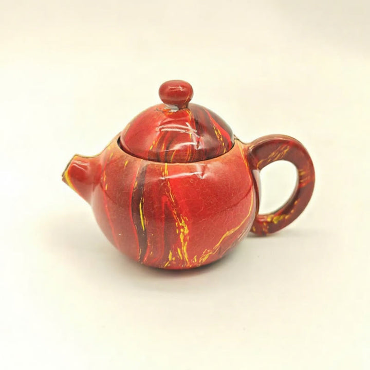 Teiera Heritage Flame in porcellana con accendino a butano rotante - Rosso Fortuna - image 6