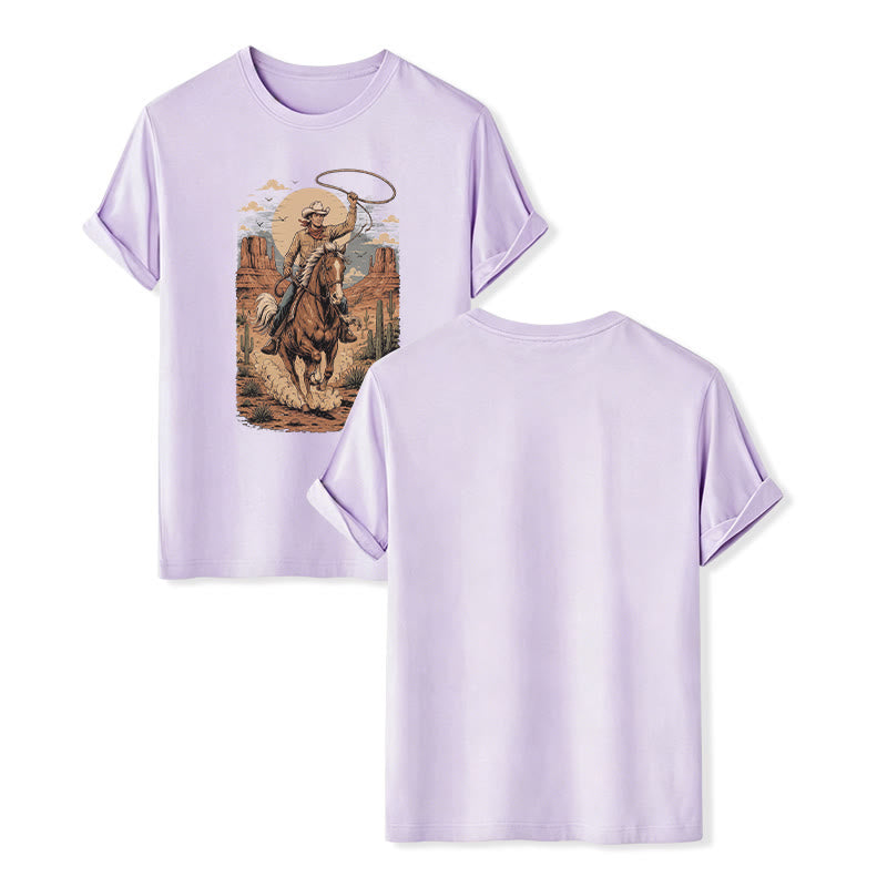 Maglietta con stampa grafica Retro Canyon Cowboy Lasso - Viola - 2XL - image 11