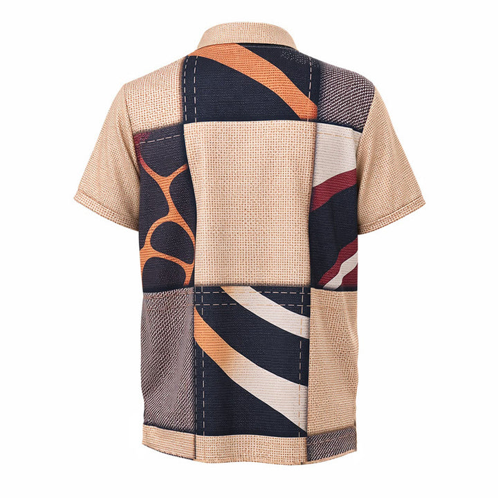 Polo con zip e stampa giraffa nei toni della terra - image 10