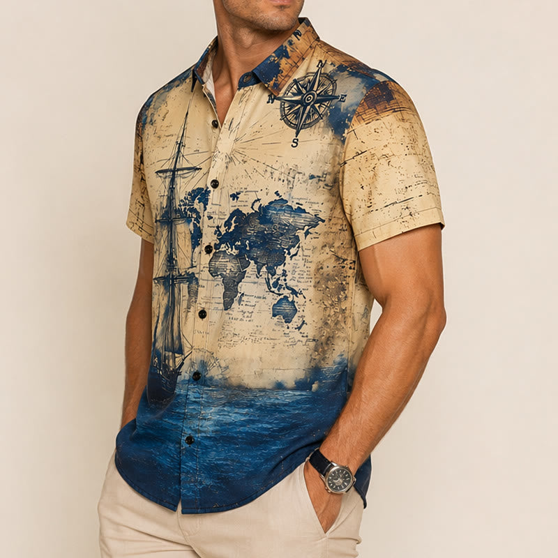 Camicia da uomo leggera e casual con stampa di pappagallo, ideale per l'estate e per tutti i giorni. - image 3