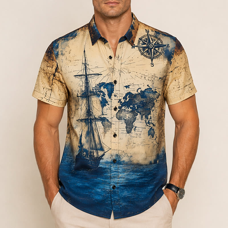 Camicia da uomo leggera e casual con stampa di pappagallo, ideale per l'estate e per tutti i giorni. - image 1