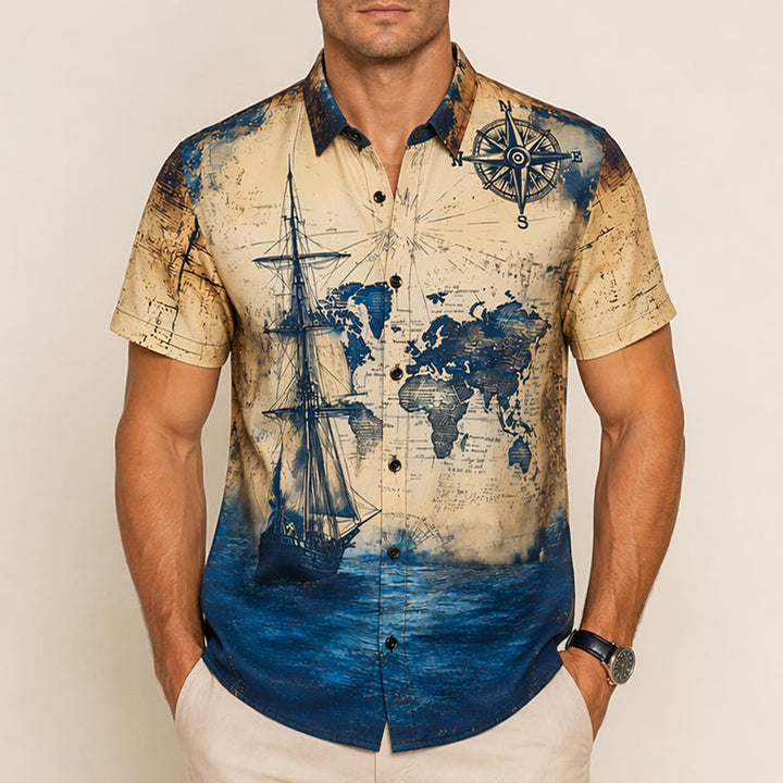 Camicia da uomo leggera e casual con stampa di pappagallo, ideale per l'estate e per tutti i giorni. - image 1