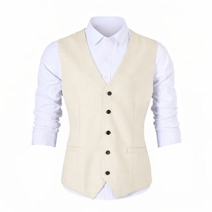 Gilet da cerimonia in lino con scollo a V per testimoni dello sposo, matrimonio in spiaggia - image 15
