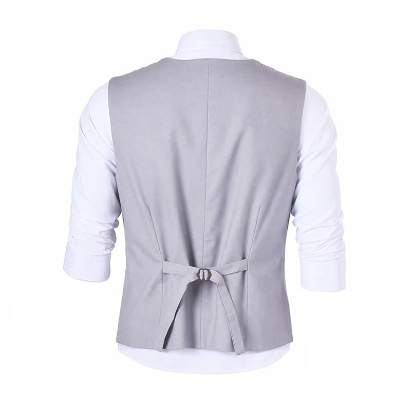 Gilet da cerimonia in lino con scollo a V per testimoni dello sposo, matrimonio in spiaggia - image 13