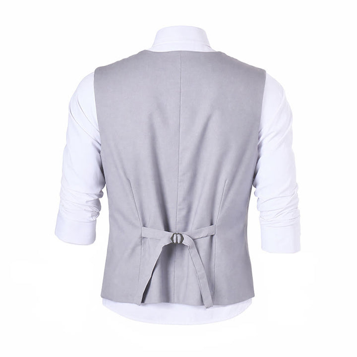 Gilet da cerimonia in lino con scollo a V per testimoni dello sposo, matrimonio in spiaggia - image 13