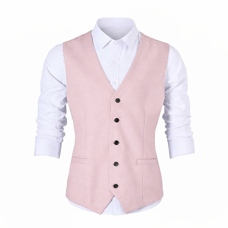 Gilet da cerimonia in lino con scollo a V per testimoni dello sposo, matrimonio in spiaggia - image 16