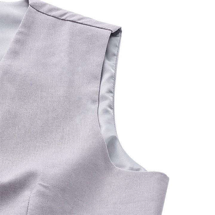 Gilet da cerimonia in lino con scollo a V per testimoni dello sposo, matrimonio in spiaggia - image 10