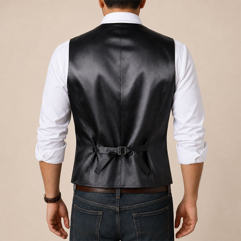 Gilet da completo di lusso con motivo a pelle di serpente in tonalità metallizzate - image 2