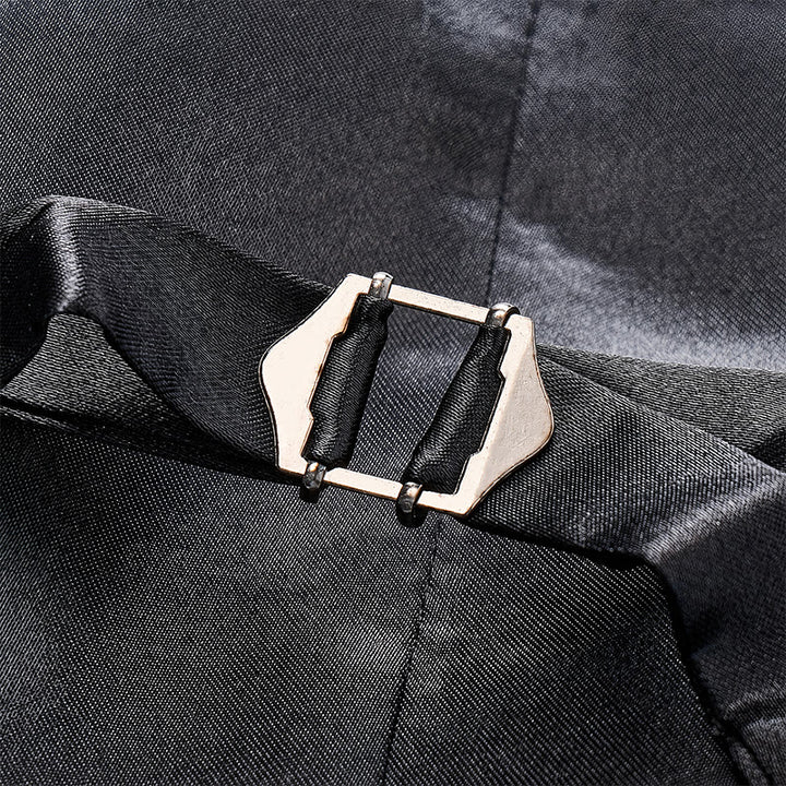 Gilet da completo di lusso con motivo a pelle di serpente in tonalità metallizzate - image 9