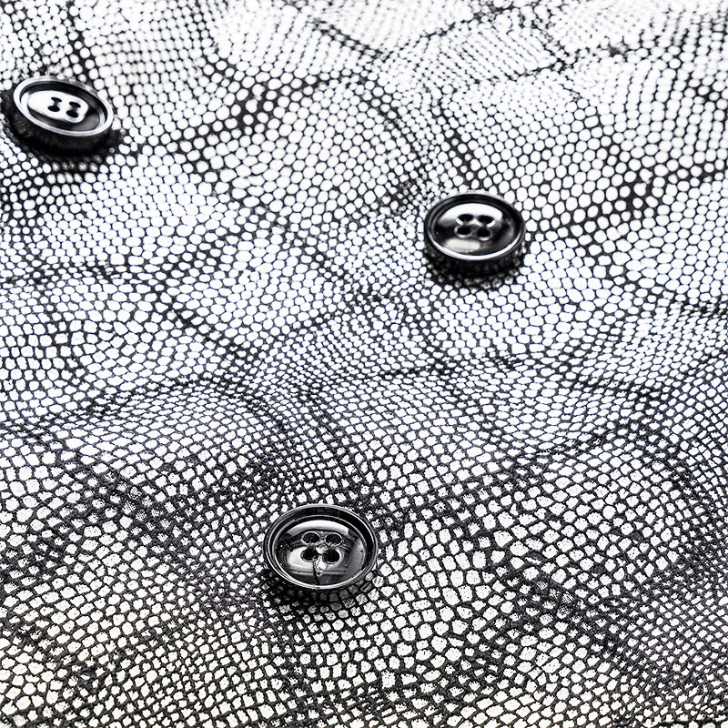 Gilet da completo di lusso con motivo a pelle di serpente in tonalità metallizzate - image 6