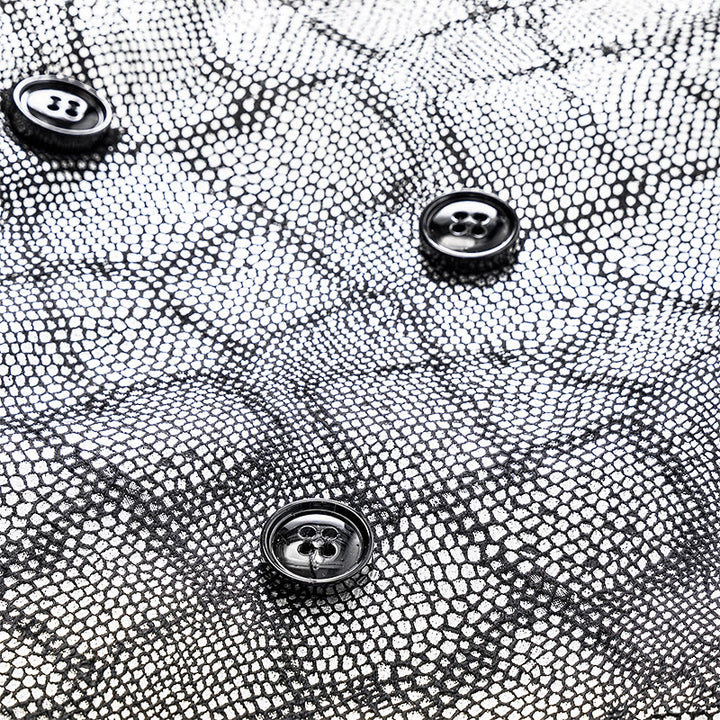 Gilet da completo di lusso con motivo a pelle di serpente in tonalità metallizzate - image 6