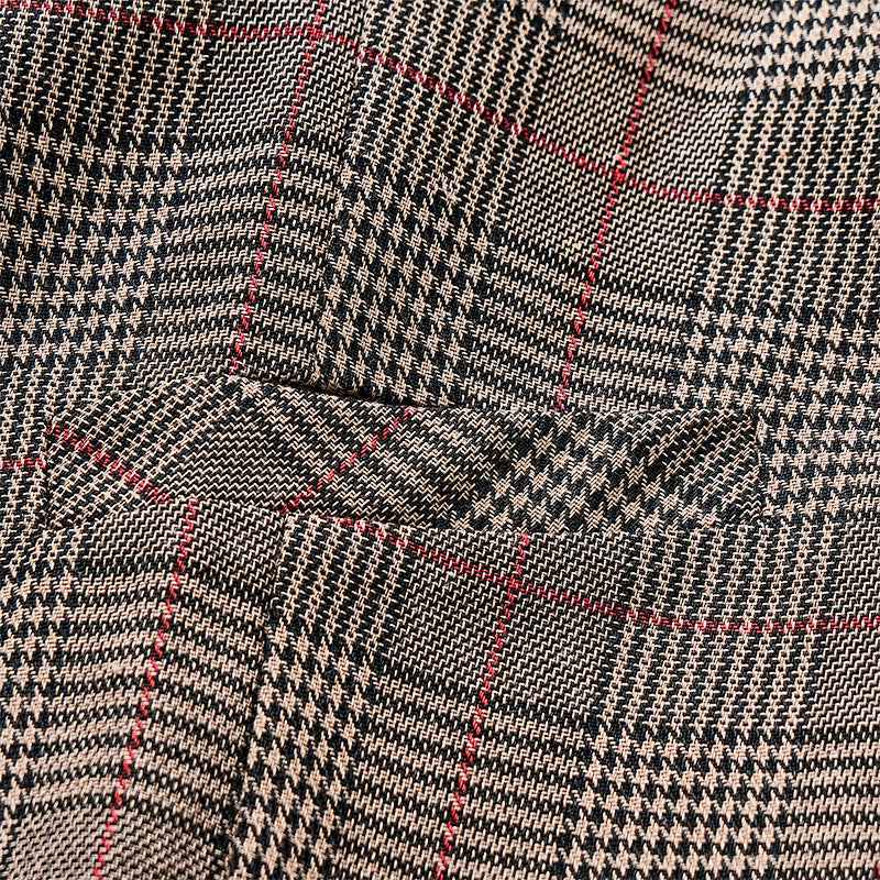 Gilet da completo a quadri con scollo a V in stile vintage Heritage - image 6