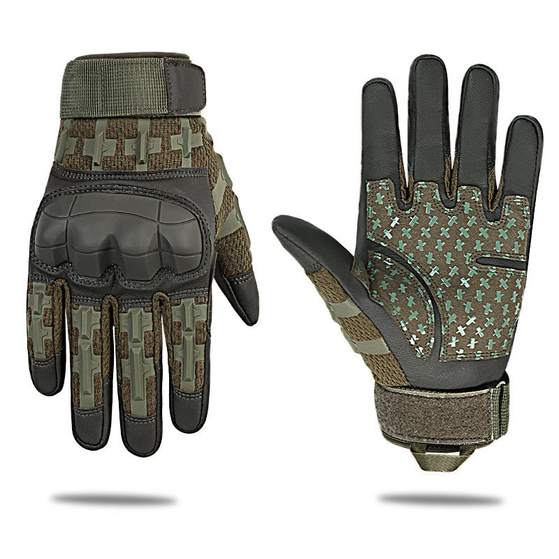 Guanti tattici da esterno antiurto con protezione per le nocche - Verde militare - XL - image 0