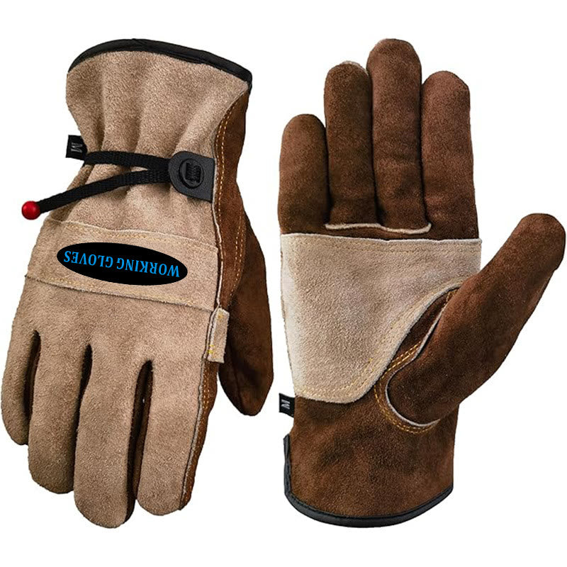 Guanti da lavoro in pelle pieno fiore resistenti e di sicurezza - Marrone - XL - image 0