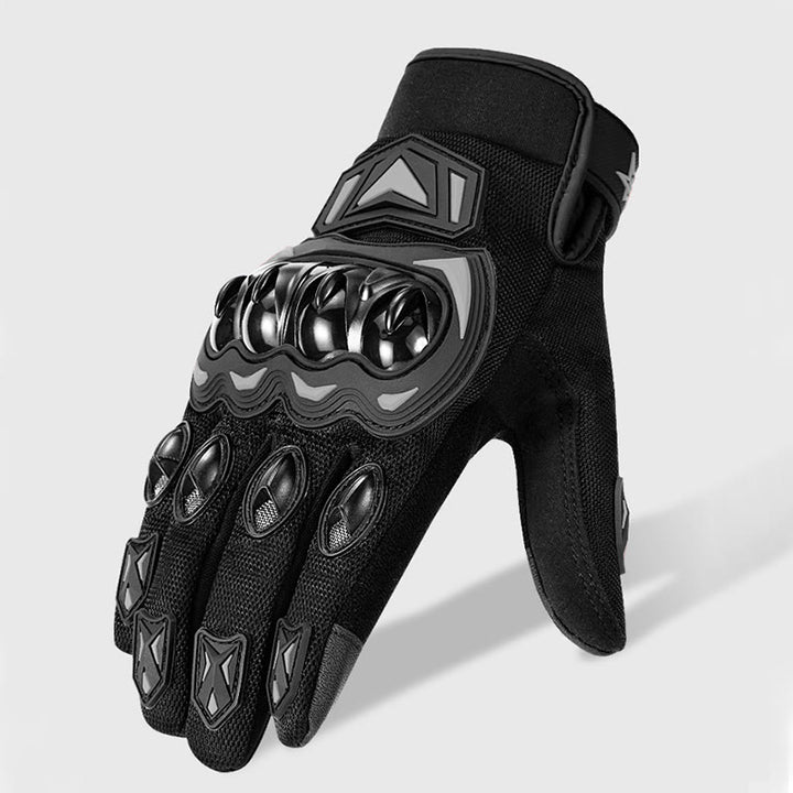 Guanti da moto touchscreen a dita intere con protezione rigida per le nocche. - image 10
