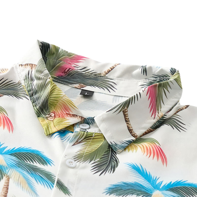 Camicia casual da uomo con stampa di palma da cocco per le vacanze - image 4