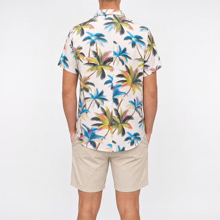 Camicia casual da uomo con stampa di palma da cocco per le vacanze - image 3