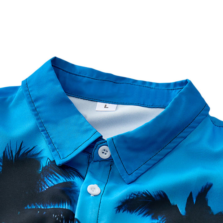 Camicia hawaiana da uomo a maniche corte per le vacanze estive al mare. - image 4