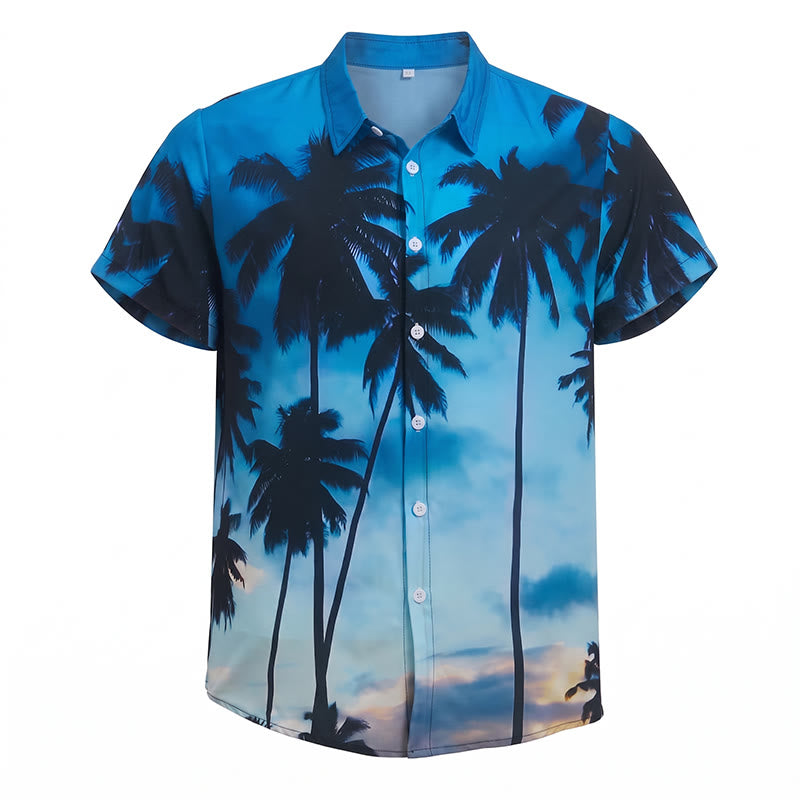 Camicia hawaiana da uomo a maniche corte per le vacanze estive al mare. - image 9