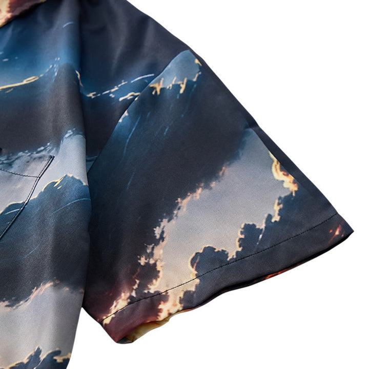 Camicia da uomo con stampa 3D "Vacanze estive: oceano, faro, tramonto, onde". - image 7
