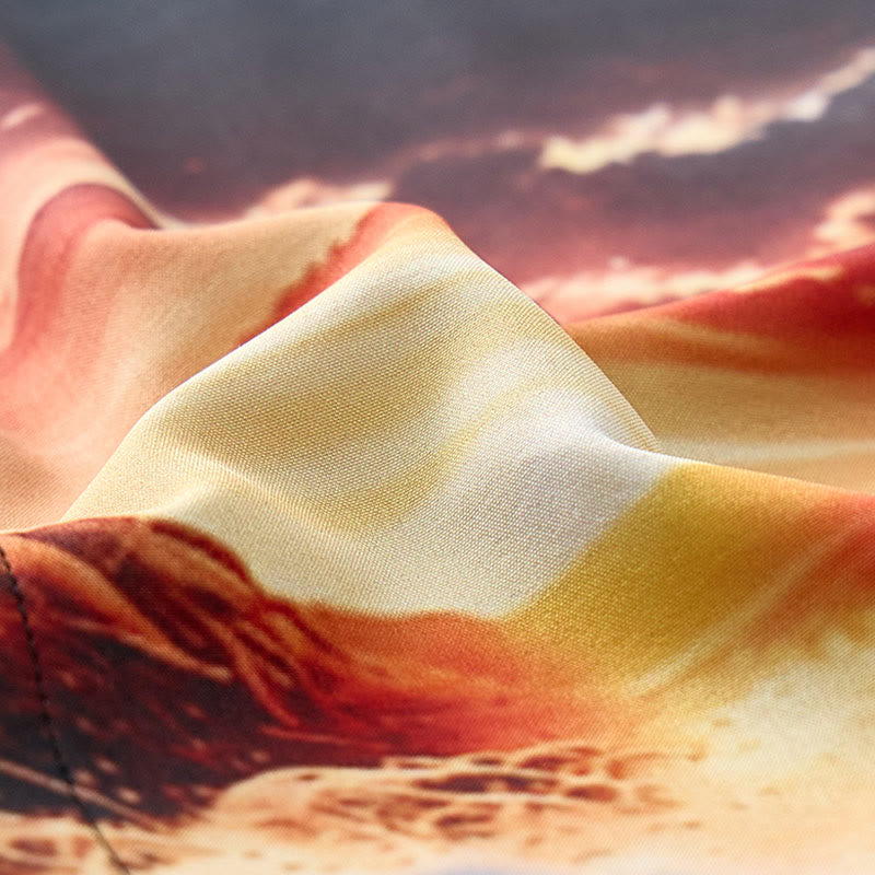 Camicia da uomo con stampa 3D "Vacanze estive: oceano, faro, tramonto, onde". - image 6