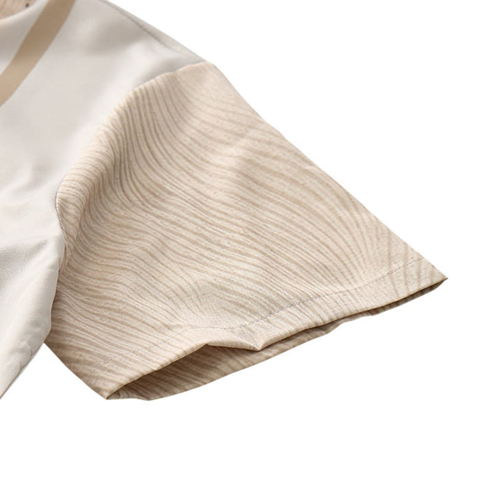 Camicia da uomo a maniche corte con bottoni, casual estiva per le vacanze al mare. - image 8