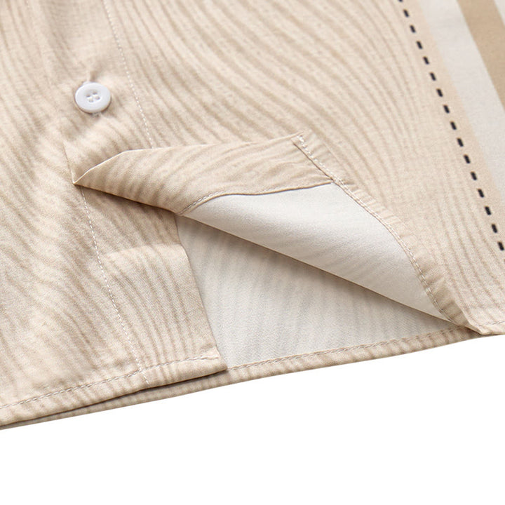 Camicia da uomo a maniche corte con bottoni, casual estiva per le vacanze al mare. - image 7