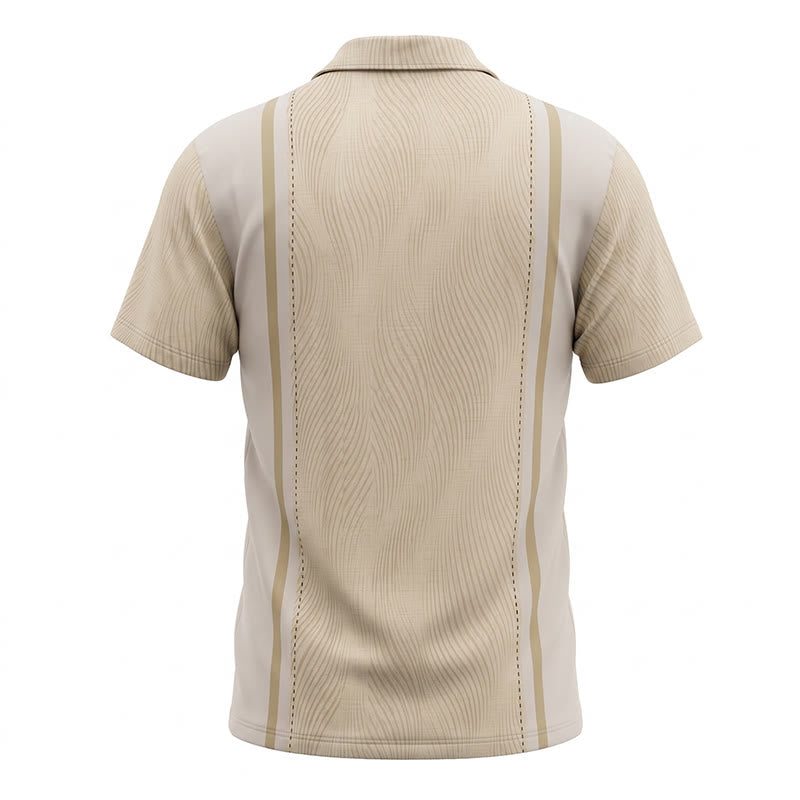 Camicia da uomo a maniche corte con bottoni, casual estiva per le vacanze al mare. - image 10