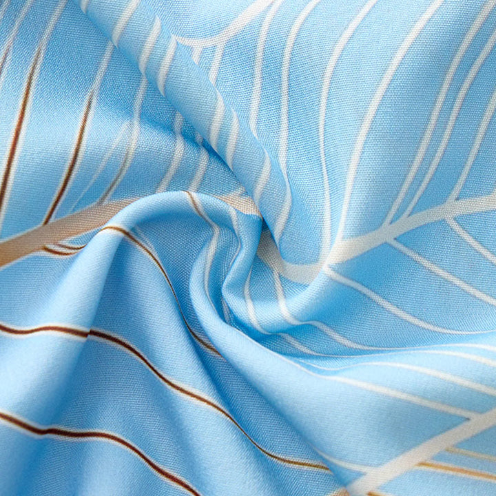 Camicia da uomo estiva da spiaggia con stampa 3D a foglia di banana dorata tropicale - image 7