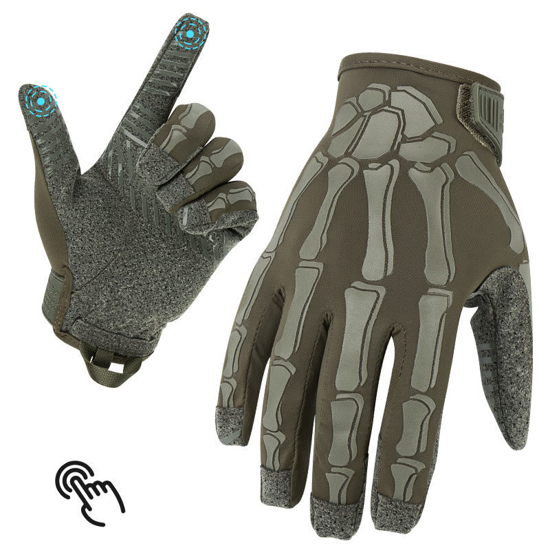 Guanti tattici da moto estivi leggeri ed elasticizzati con scheletro. - Verde scuro - XL - image 2