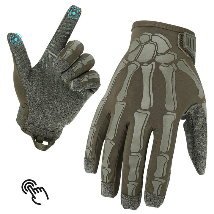 Guanti tattici da moto estivi leggeri ed elasticizzati con scheletro. - Verde scuro - XL - image 2