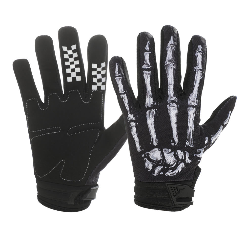 Guanti tattici a dita intere per motociclismo con touchscreen Rose Skeleton - image 8