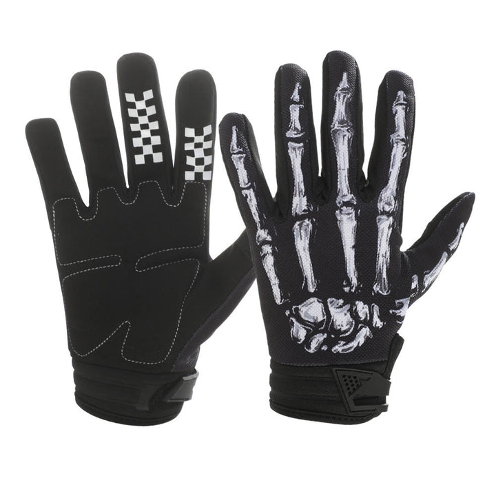Guanti tattici a dita intere per motociclismo con touchscreen Rose Skeleton - image 8