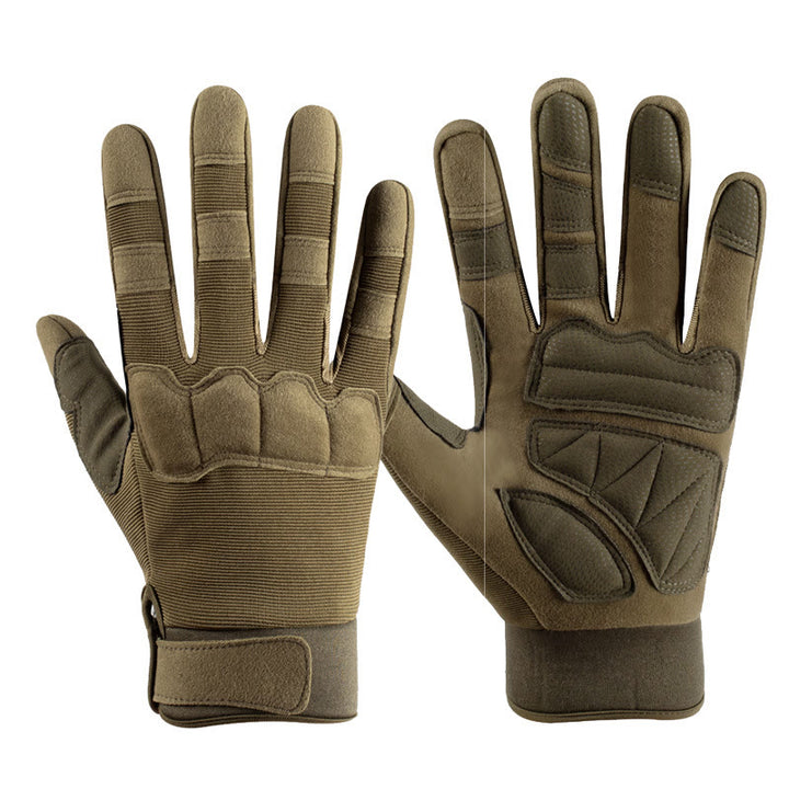 Guanti tattici militari a dita intere con palmo imbottito antiscivolo - Verde scuro - XL - image 3