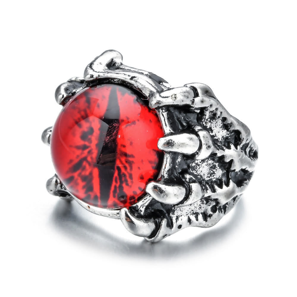 Anello con artiglio d'aquila demoniaco gotico, estetica occhio malvagio - image 5